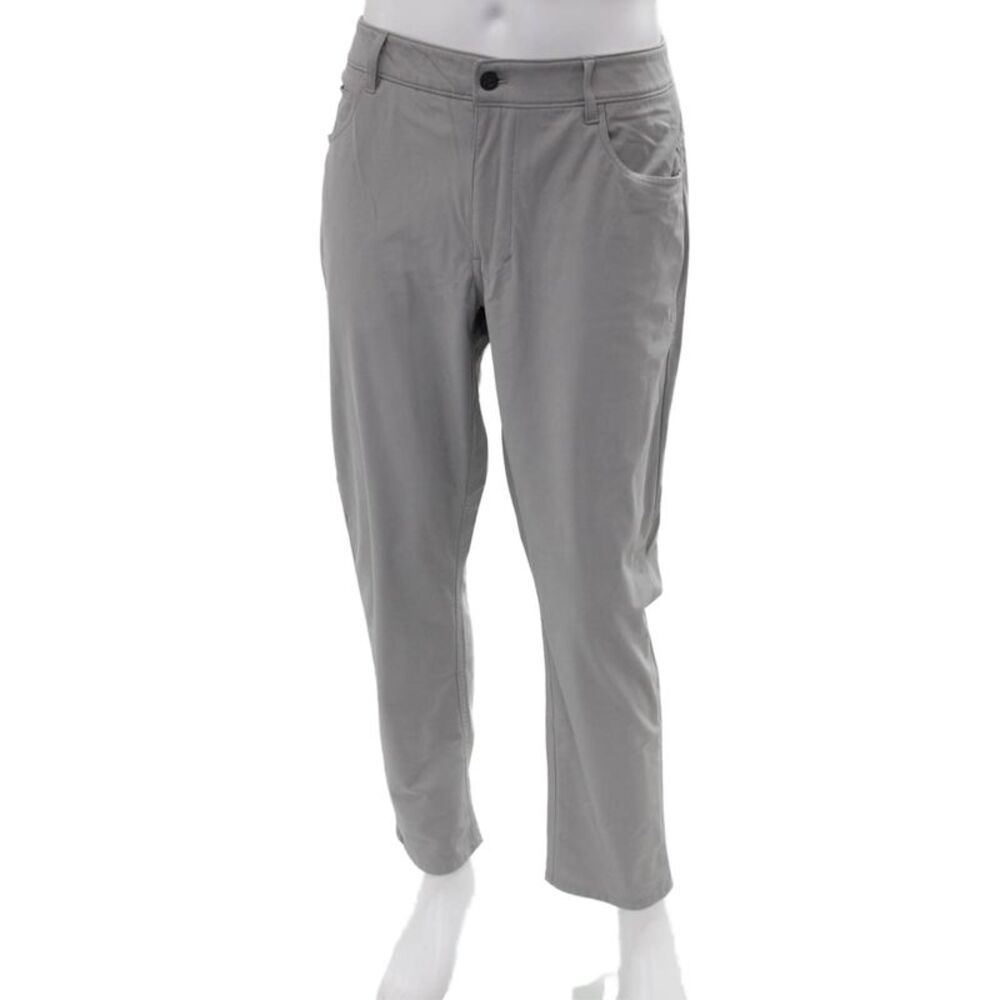 Johnnie-o Mens Gray Chino Pants Polyester Button Closure Size 35